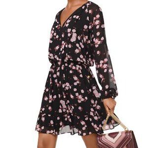 Michael Kors  Rose Georgette Tie-Neck Dress